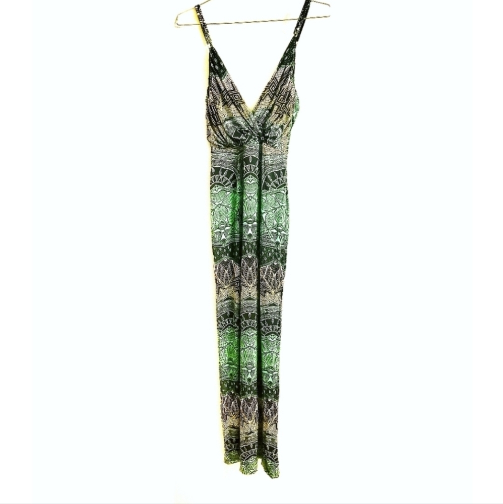 Mara Hoffman Green and Black Patterned Maxi Dress